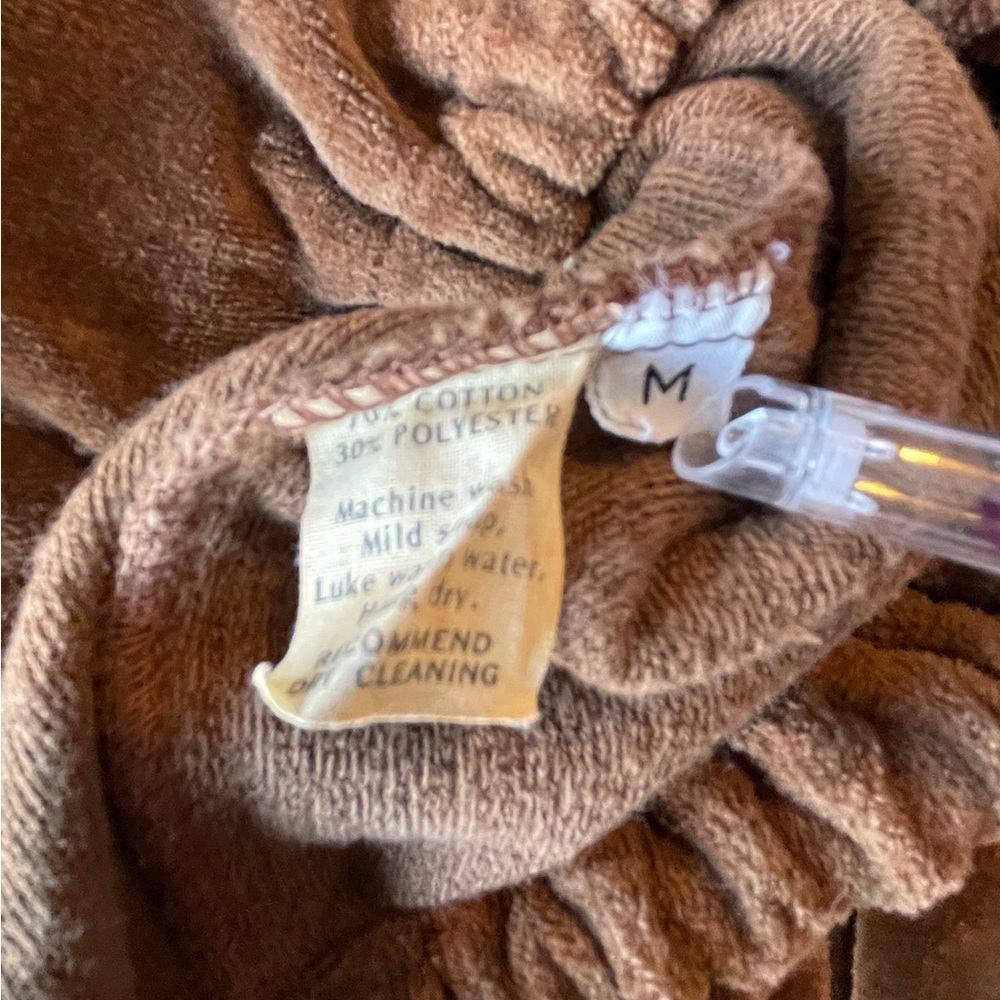 Vintage Brown Velour Pull Over - Picture 8 of 14